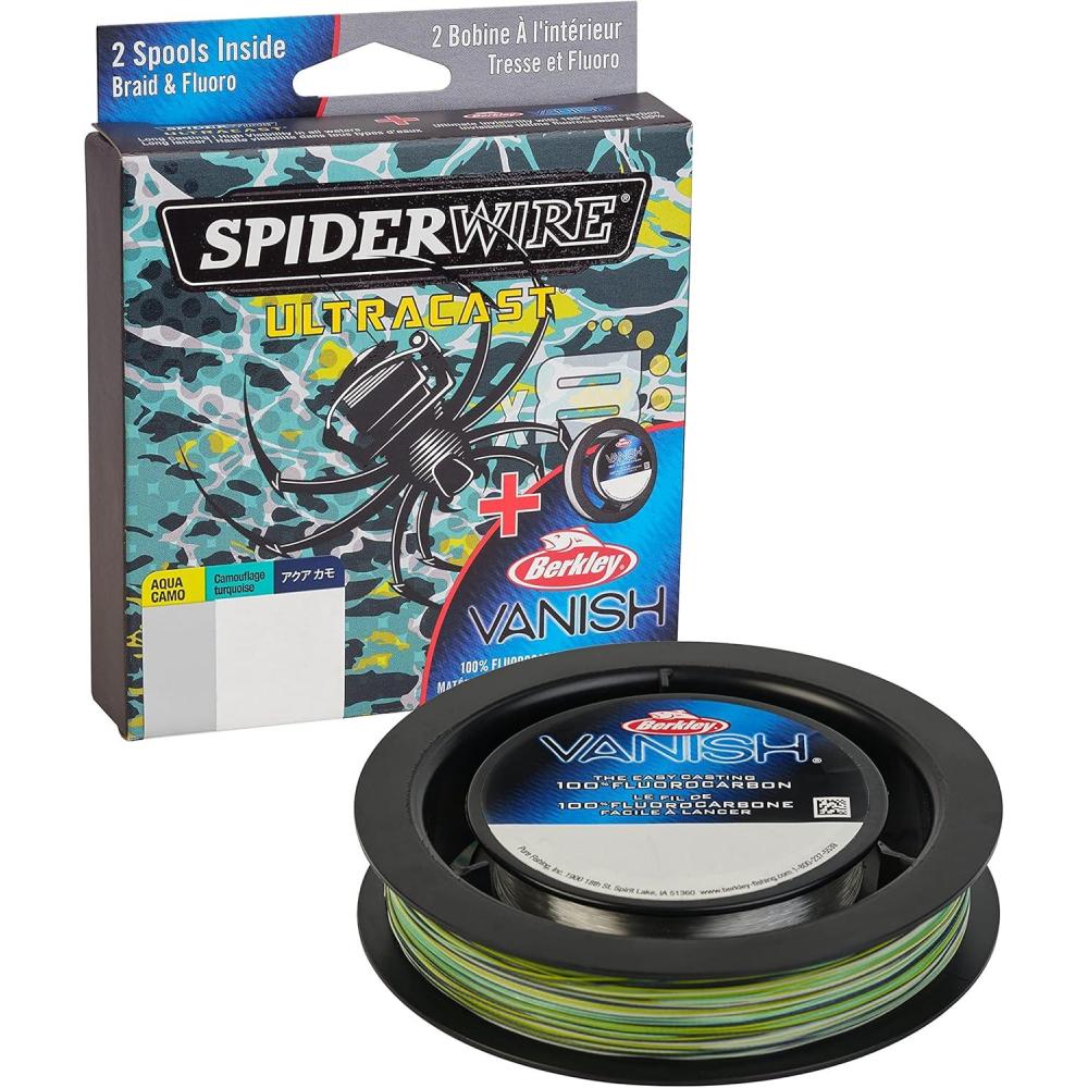 imageSpiderWire Ultracast Vanish Dual SpoolAqua Camoclear