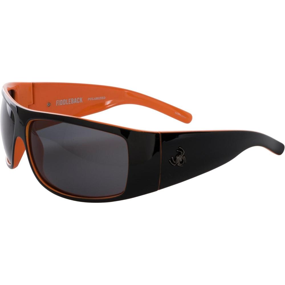 imageSpiderwire Hunting Safety GlassesSmoke and Gloss BlackOrange Lens