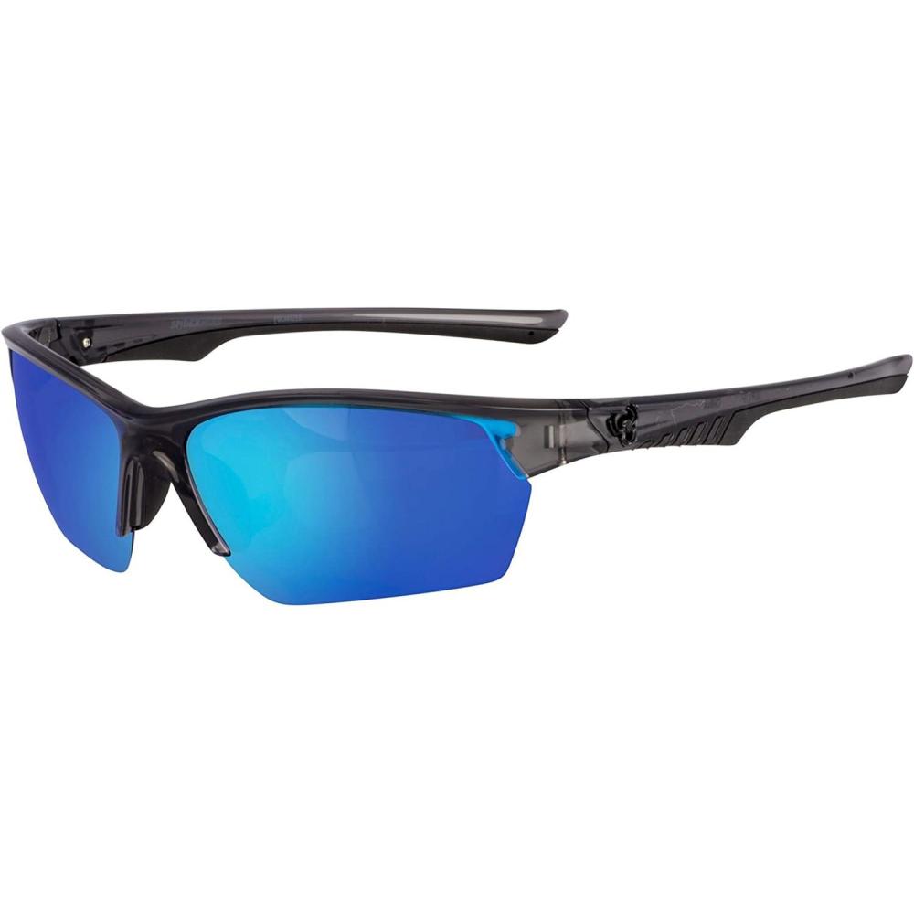 imageSpiderwire unisexadult Spw009 SunglassesCrystal Dark GreySmokeBlue Mirror
